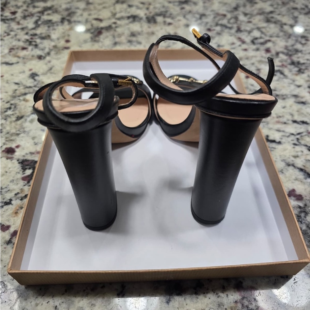 Louis Vuitton Black Strappy Heels